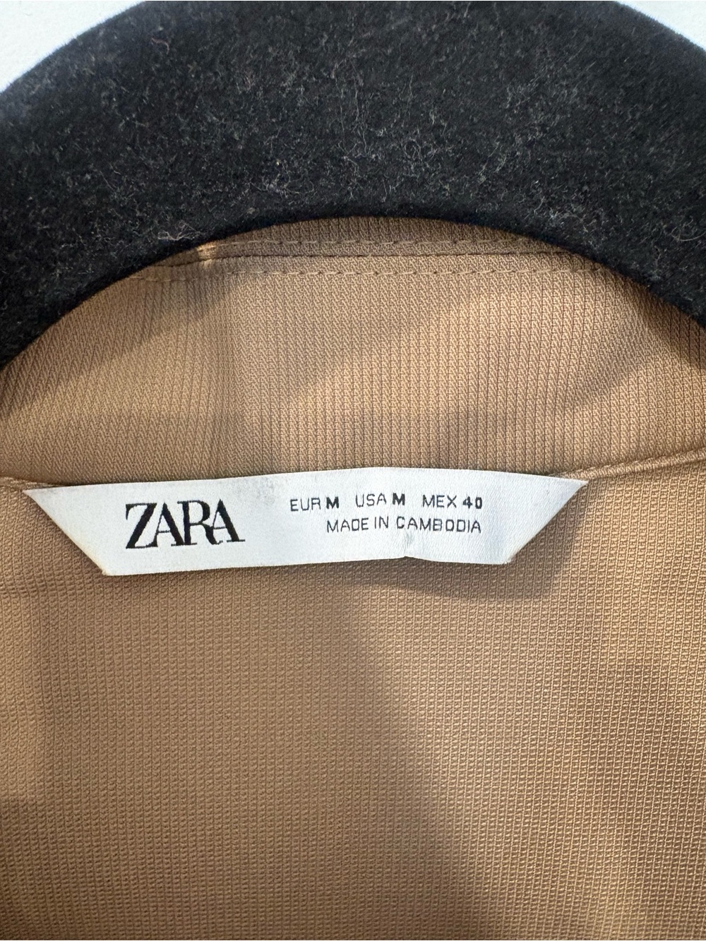 Zara Men's Beige Zip-Up Shirt Jacket - Picture 3 of 3